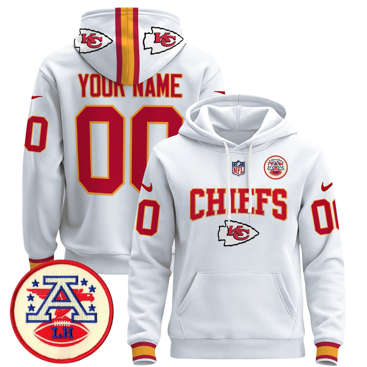 Kansas City Chiefs 2024 Custom Pullover Hoodie V2