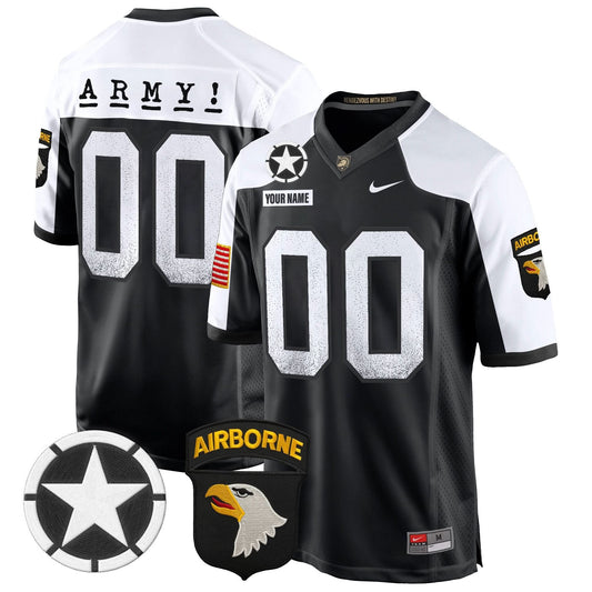 Army Black Knights 101st Airborne Division Patch 2024 Game Custom Jersey - All Stitched