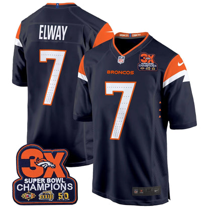 DB 3-Time Champions Patch Game Jersey - Al Stitched