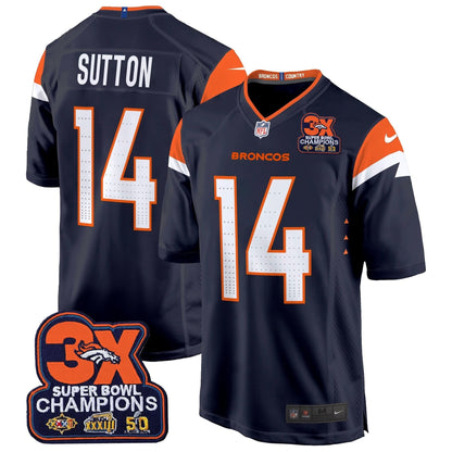 DB 3-Time Champions Patch Game Jersey - Al Stitched