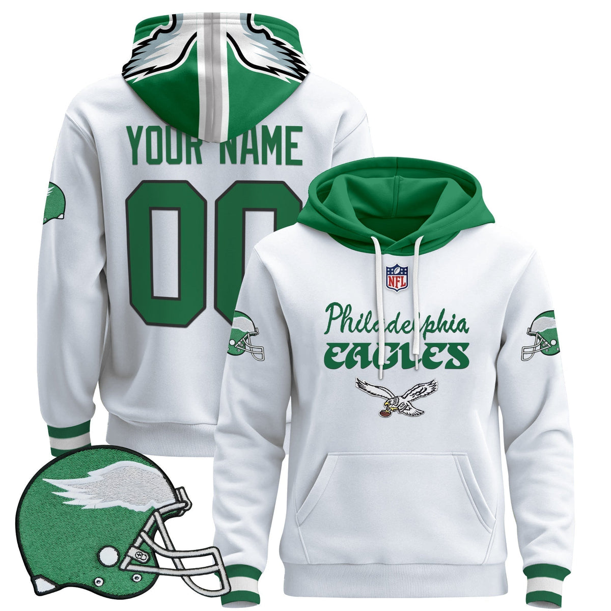 Philadelphia Eagles 2024 Custom Pullover Hoodie V5