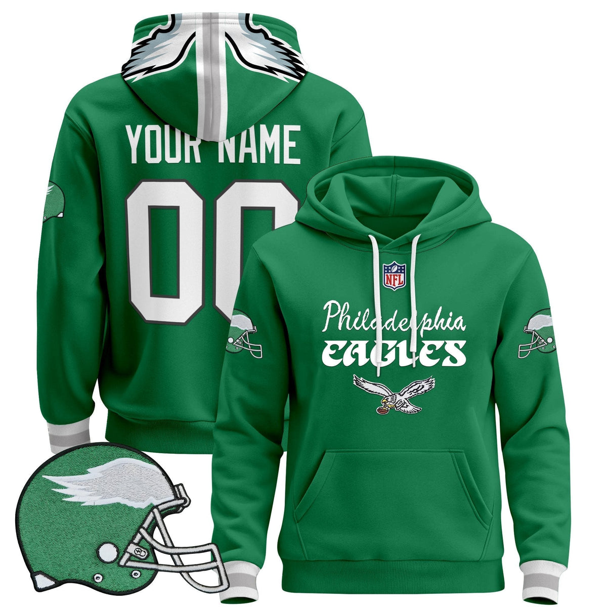Philadelphia Eagles 2024 Custom Pullover Hoodie V5