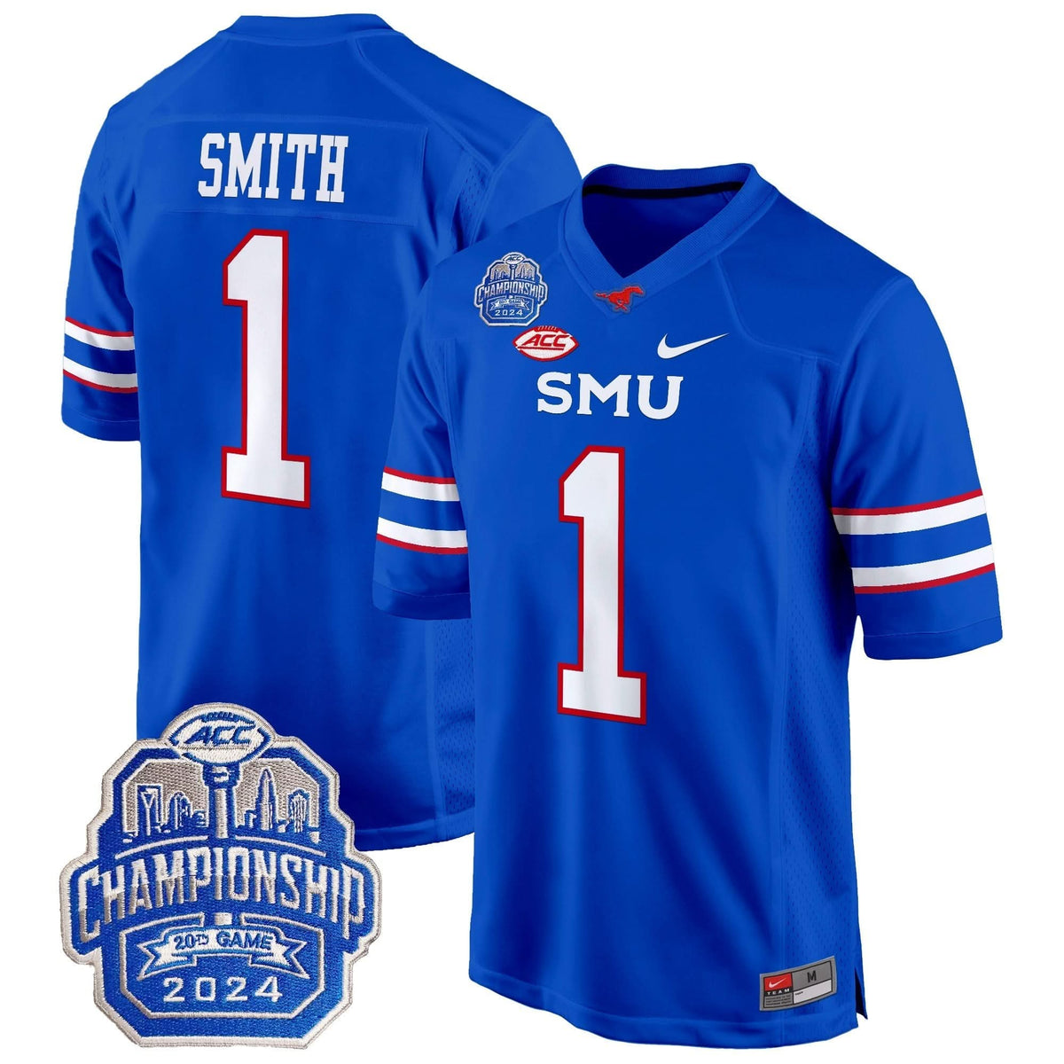 SMU 2024 ACC Championship Patch Game Jersey