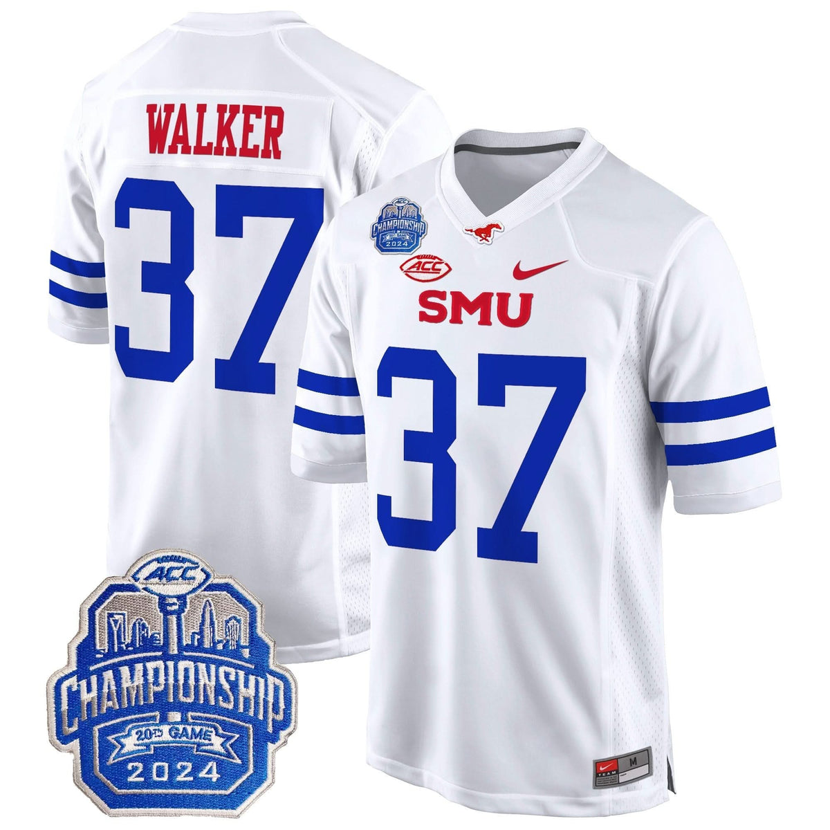 SMU 2024 ACC Championship Patch Game Jersey