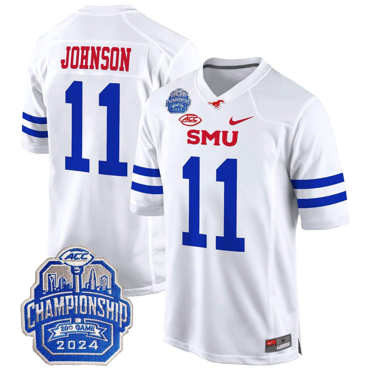 SMU 2024 ACC Championship Patch Game Jersey