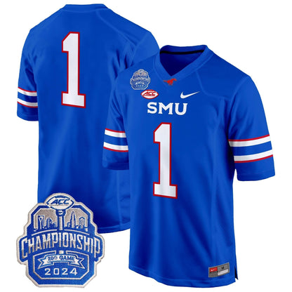 SMU 2024 ACC Championship Patch Game Jersey