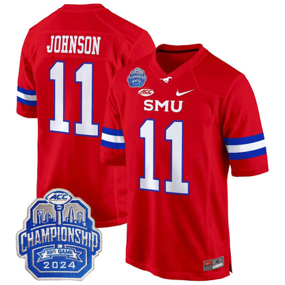 SMU 2024 ACC Championship Patch Game Jersey