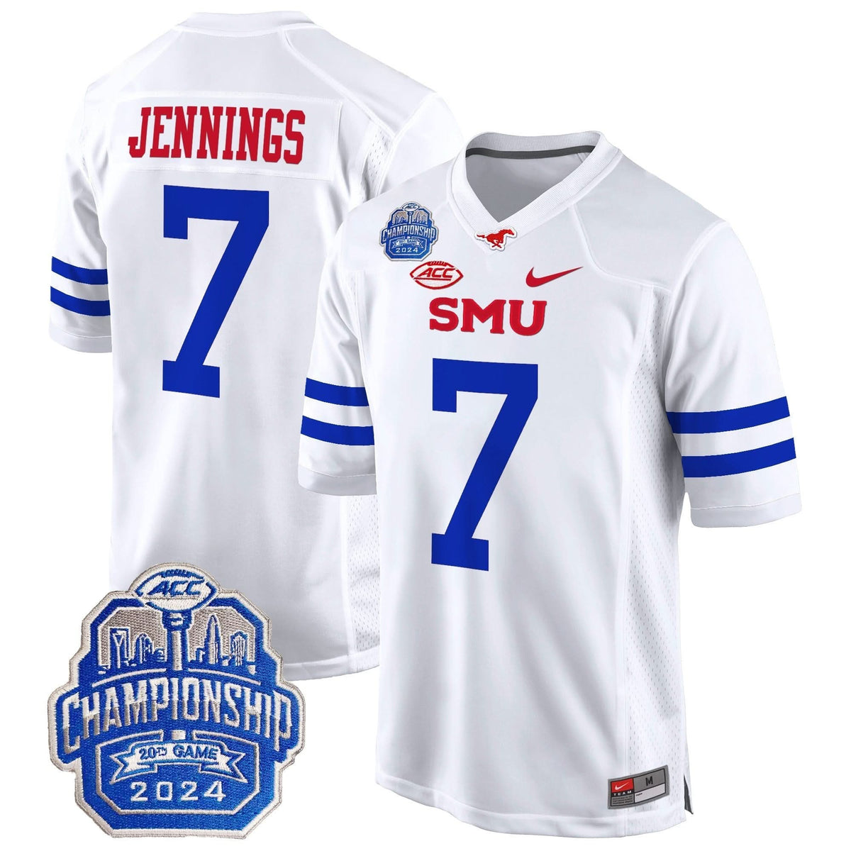 SMU 2024 ACC Championship Patch Game Jersey