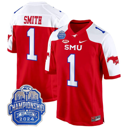 SMU 2024 ACC Championship Patch Game Jersey