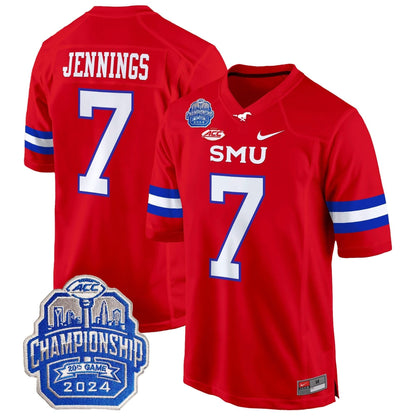 SMU 2024 ACC Championship Patch Game Jersey