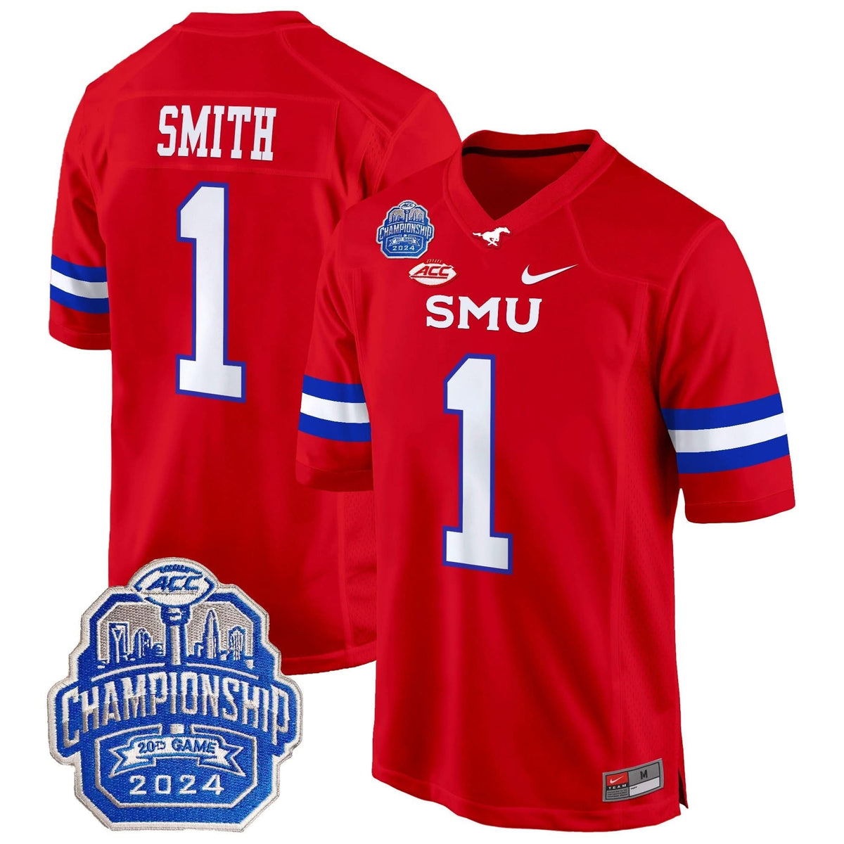 SMU 2024 ACC Championship Patch Game Jersey