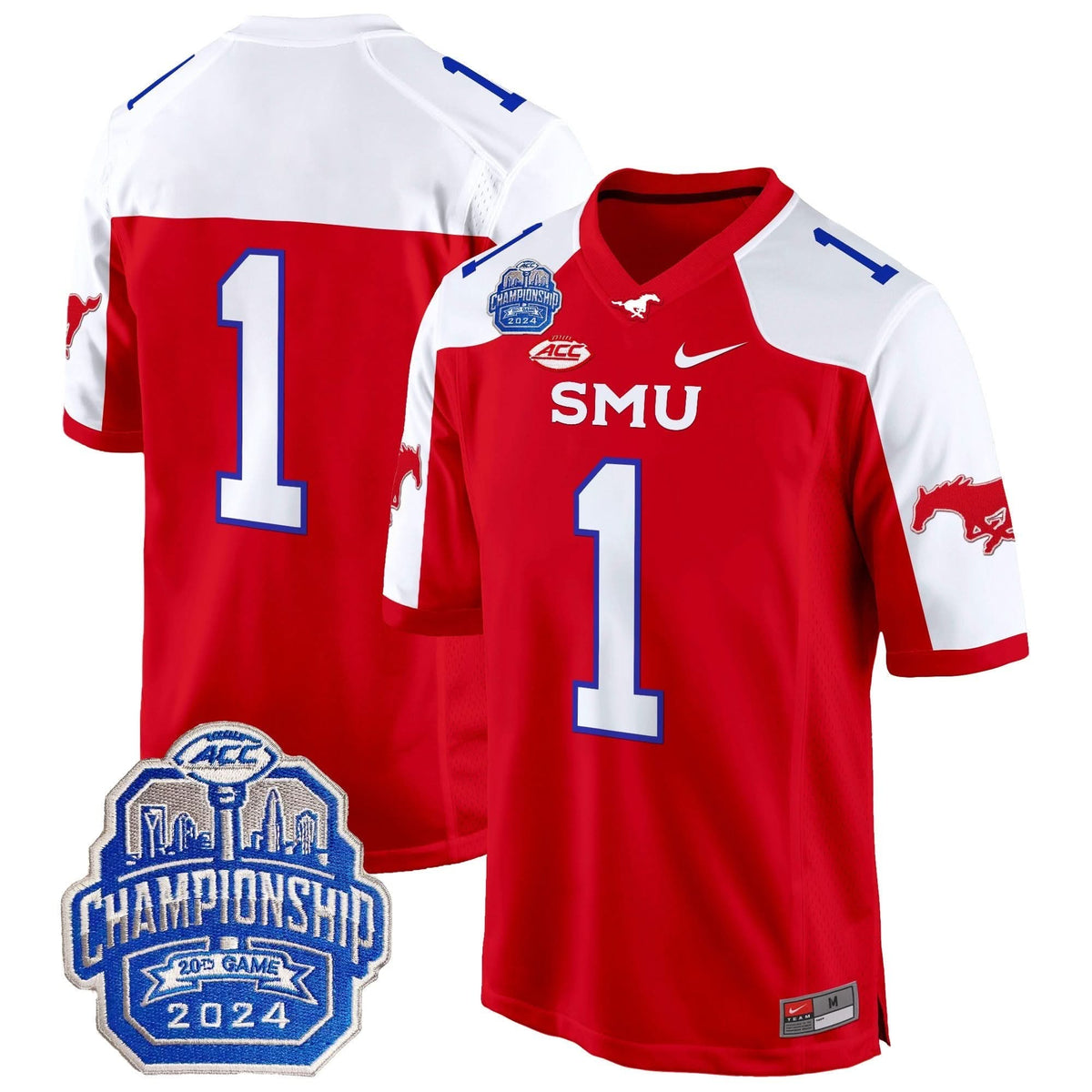 SMU 2024 ACC Championship Patch Game Jersey