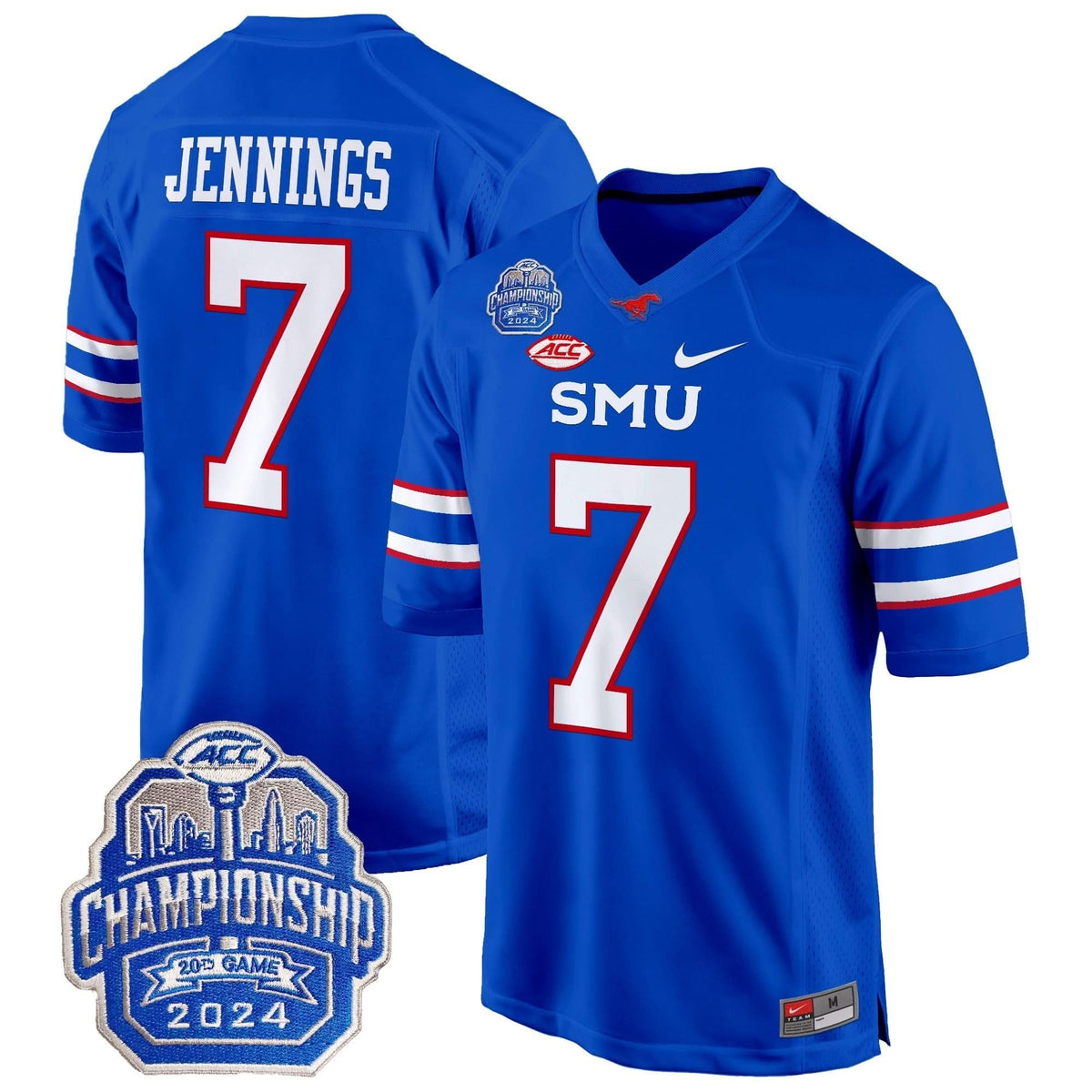 SMU 2024 ACC Championship Patch Game Jersey