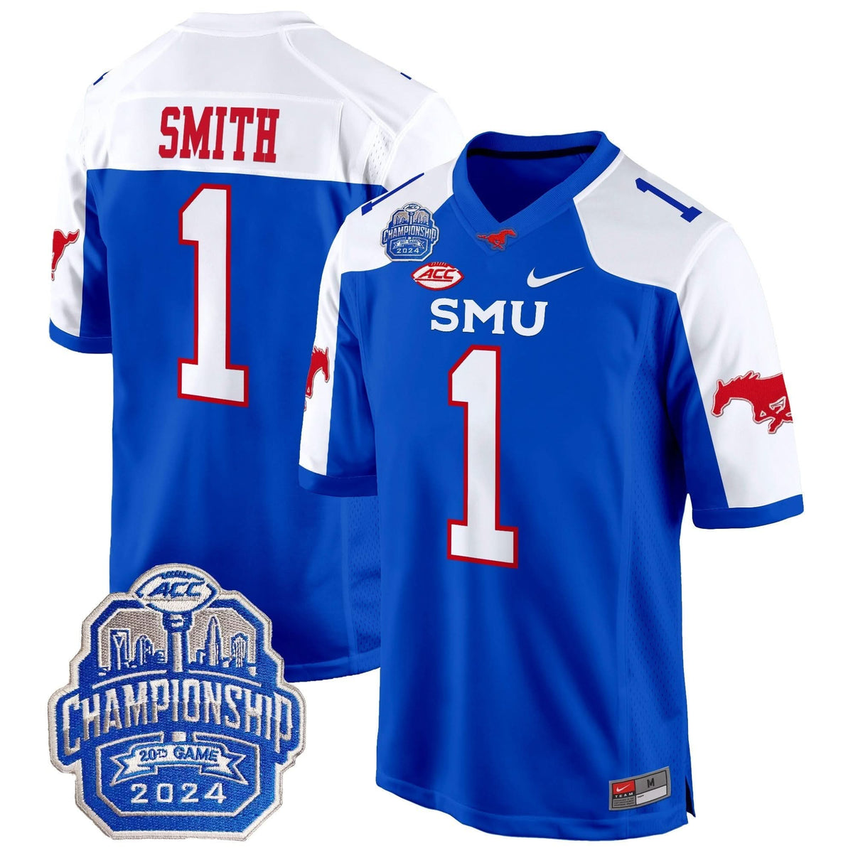SMU 2024 ACC Championship Patch Game Jersey