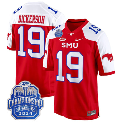SMU 2024 ACC Championship Patch Game Jersey