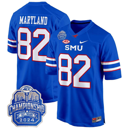SMU 2024 ACC Championship Patch Game Jersey