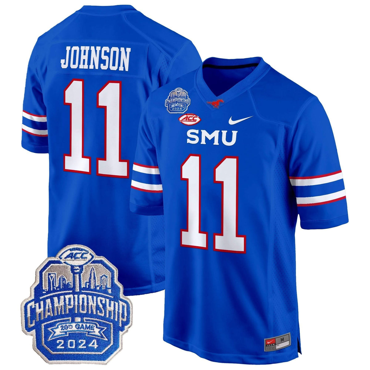 SMU 2024 ACC Championship Patch Game Jersey