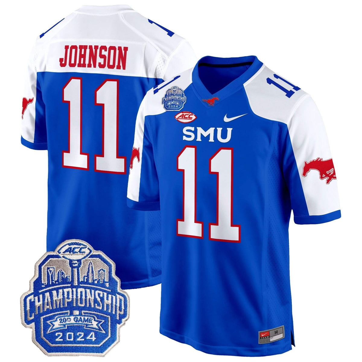 SMU 2024 ACC Championship Patch Game Jersey
