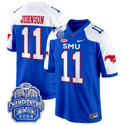 SMU 2024 ACC Championship Patch Game Jersey