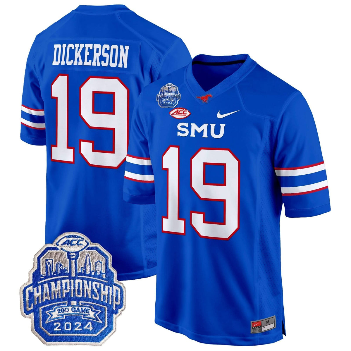 SMU 2024 ACC Championship Patch Game Jersey
