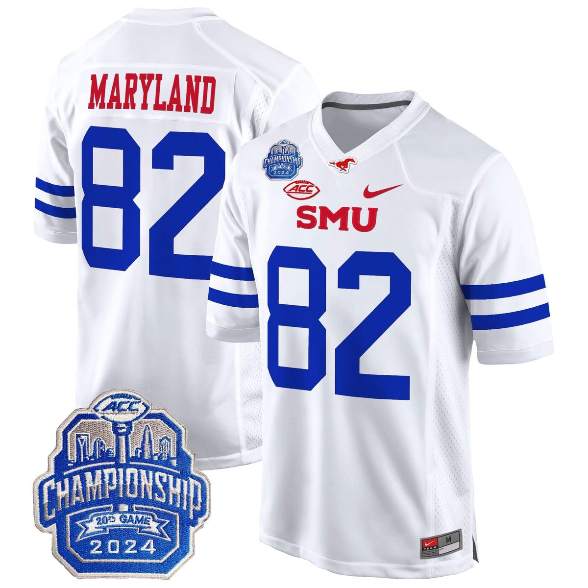 SMU 2024 ACC Championship Patch Game Jersey