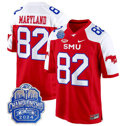 SMU 2024 ACC Championship Patch Game Jersey