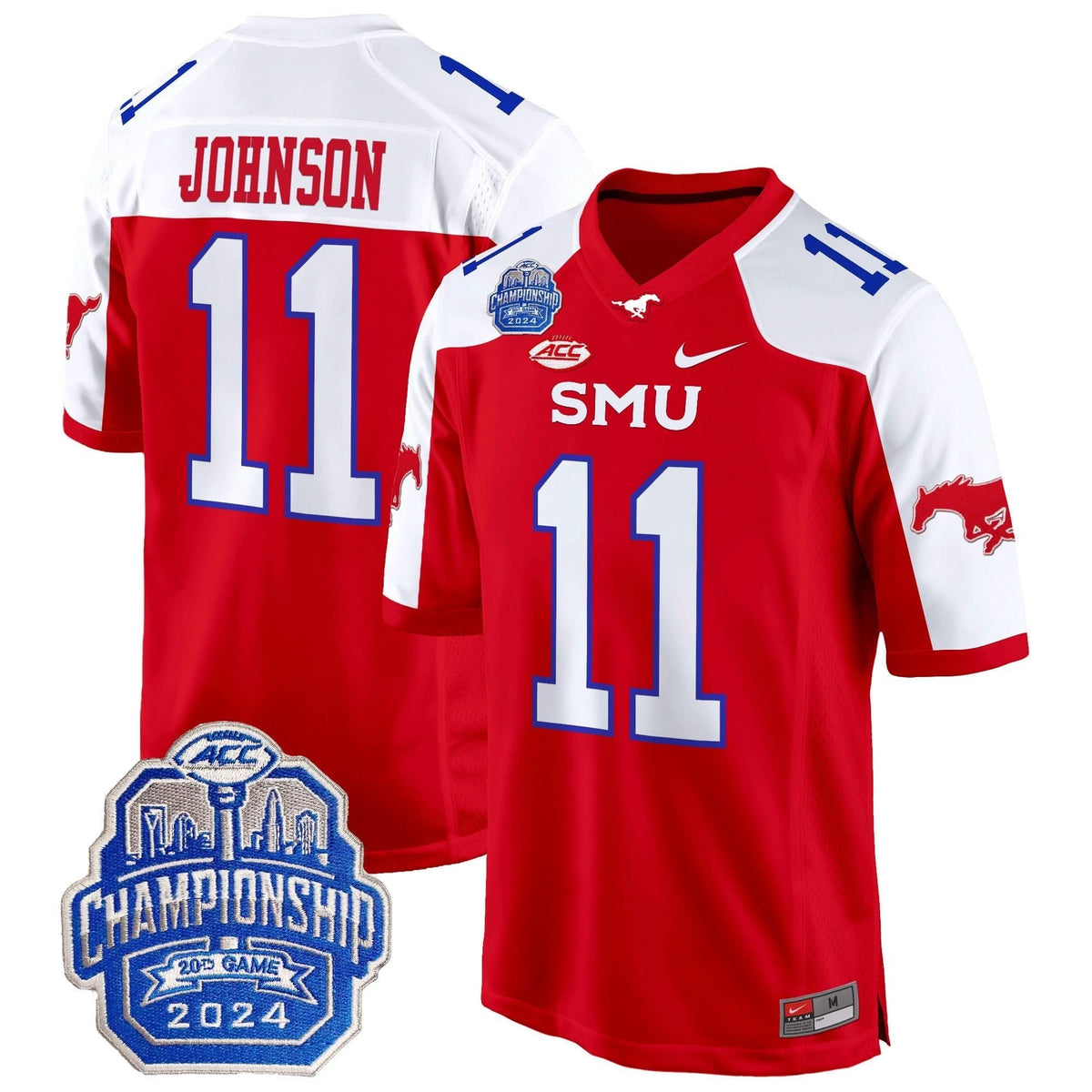 SMU 2024 ACC Championship Patch Game Jersey