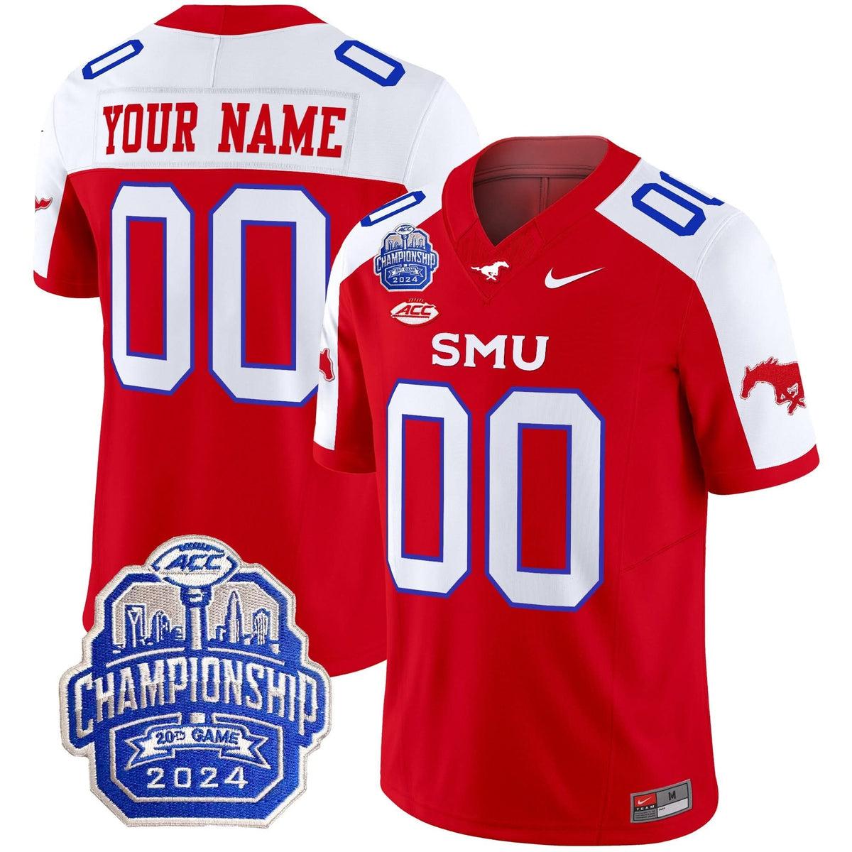 SMU 2024 ACC Championship Patch Vapor Limited Custom Jersey