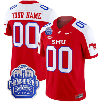 SMU 2024 ACC Championship Patch Vapor Limited Custom Jersey
