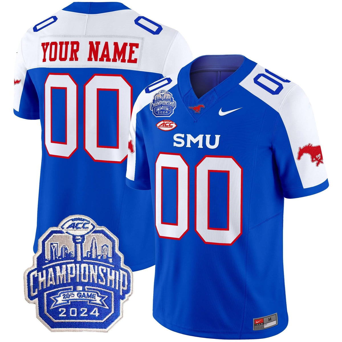 SMU 2024 ACC Championship Patch Vapor Limited Custom Jersey