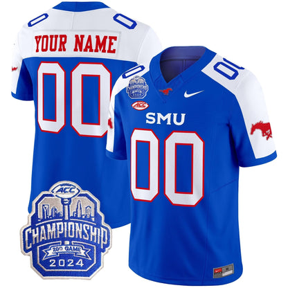 SMU 2024 ACC Championship Patch Vapor Limited Custom Jersey