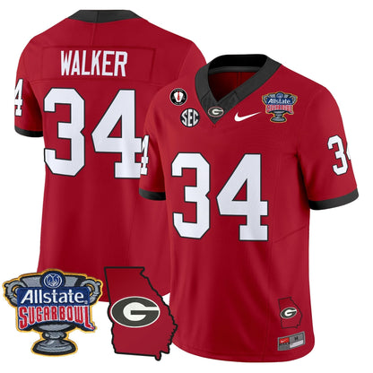 GB 2025 Sugar Bowl & Georgia Map Patch Vapor Limited Jersey