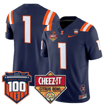 ILL 2025 Cheez-It Citrus Bowl Patch Vapor Limited Jersey