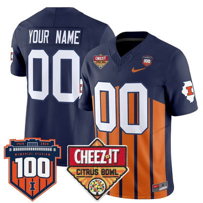 ILL 2025 Cheez-It Citrus Bowl Patch Vapor Limited Custom Jersey