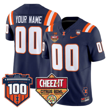 ILL 2025 Cheez-It Citrus Bowl Patch Vapor Limited Custom Jersey