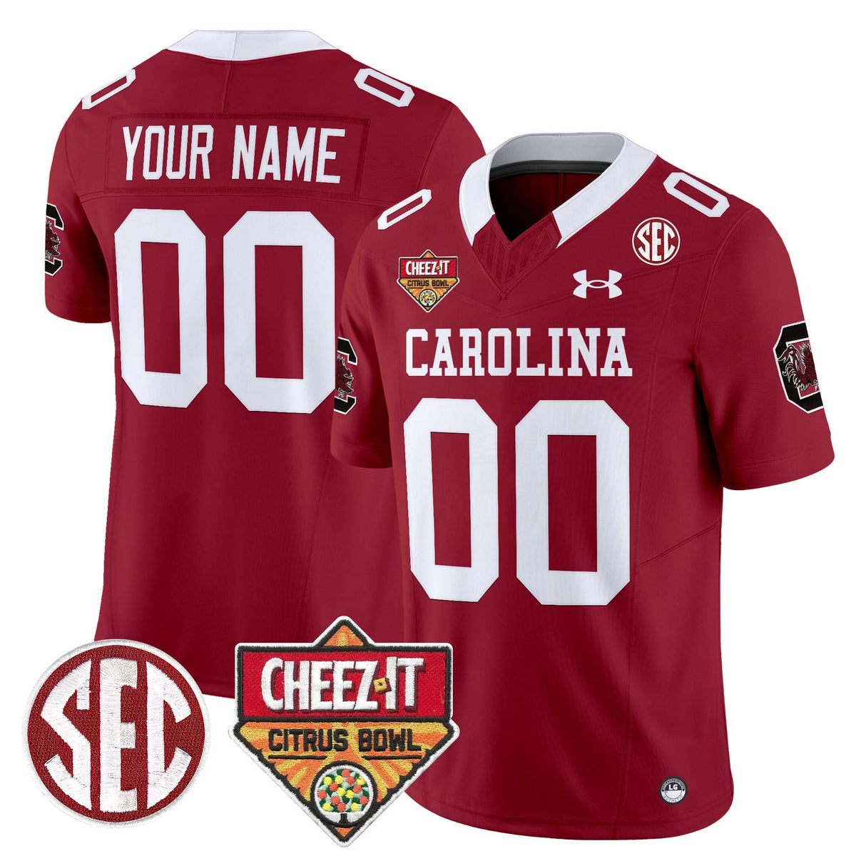 SCG 1980 Throwback Cheez-It Citrus Bowl Patch Vapor Limited Custom Jersey