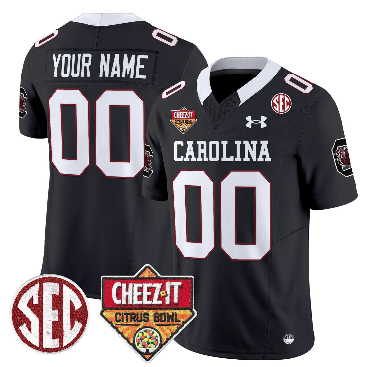 SCG 1980 Throwback Cheez-It Citrus Bowl Patch Vapor Limited Custom Jersey