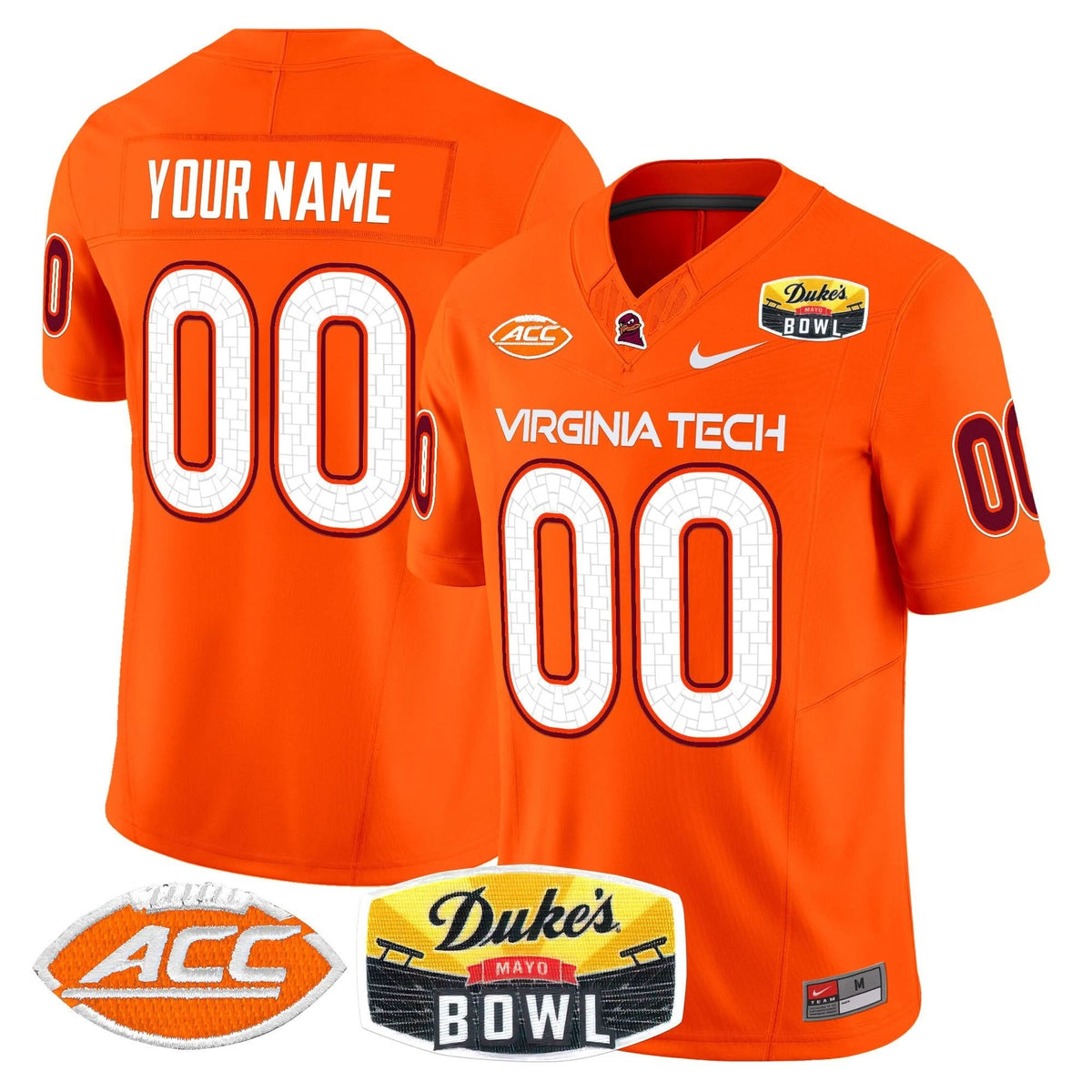 VTH 2025 Duke's Mayo Bowl Patch Vapor Limited Custom Jersey