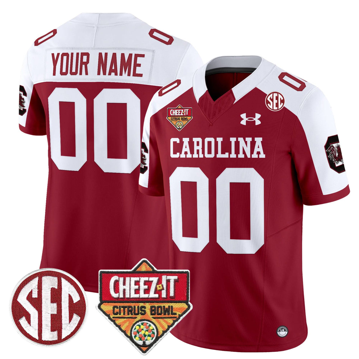 SCG 1980 Throwback Cheez-It Citrus Bowl Patch Vapor Limited Custom Jersey