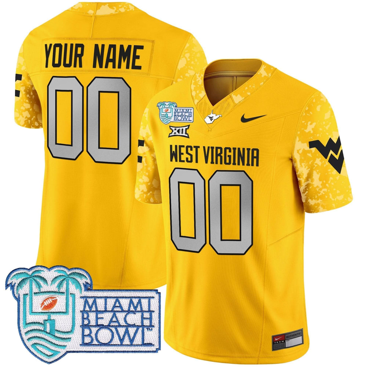 WVM 2025 Miami Beach Bowl Patch Vapor Limited Custom Jersey