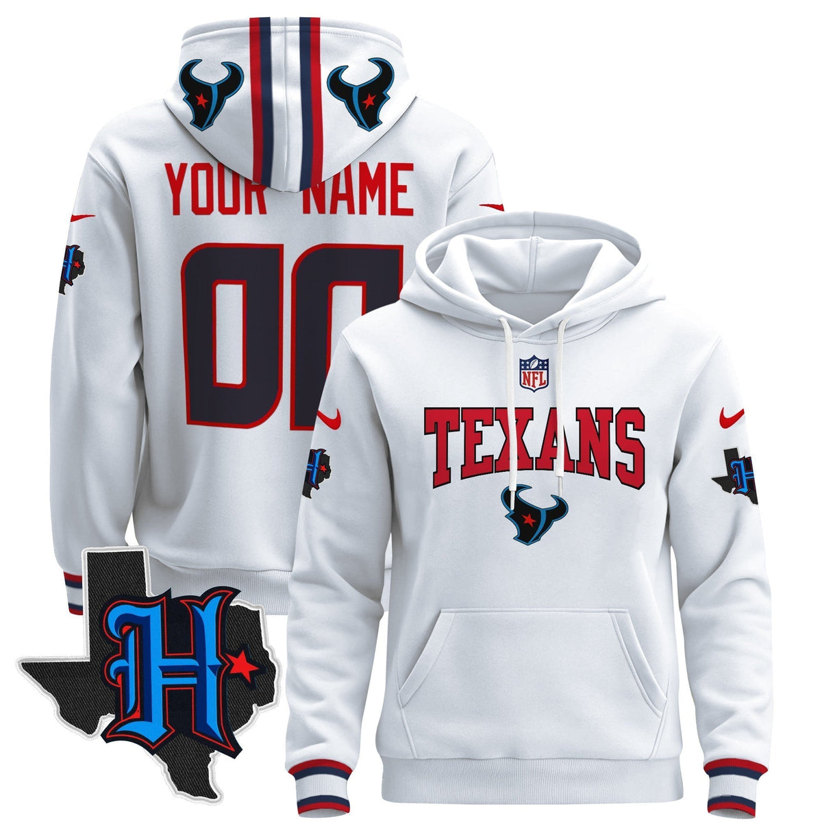 Houston Texans 2024 Custom Pullover Hoodie V3
