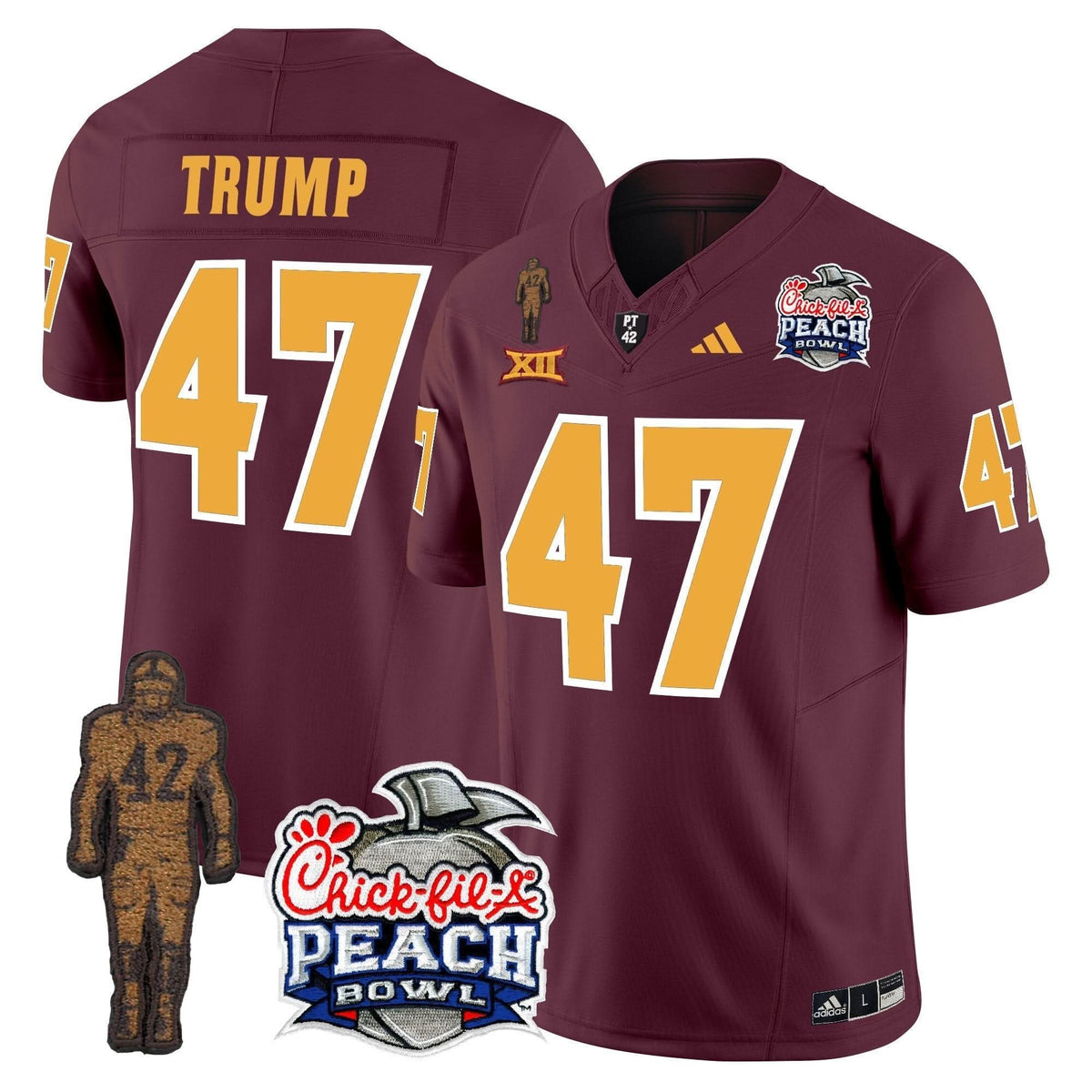 SD Pat Tillman & Peach Bowl Patch Vapor Limited Jersey