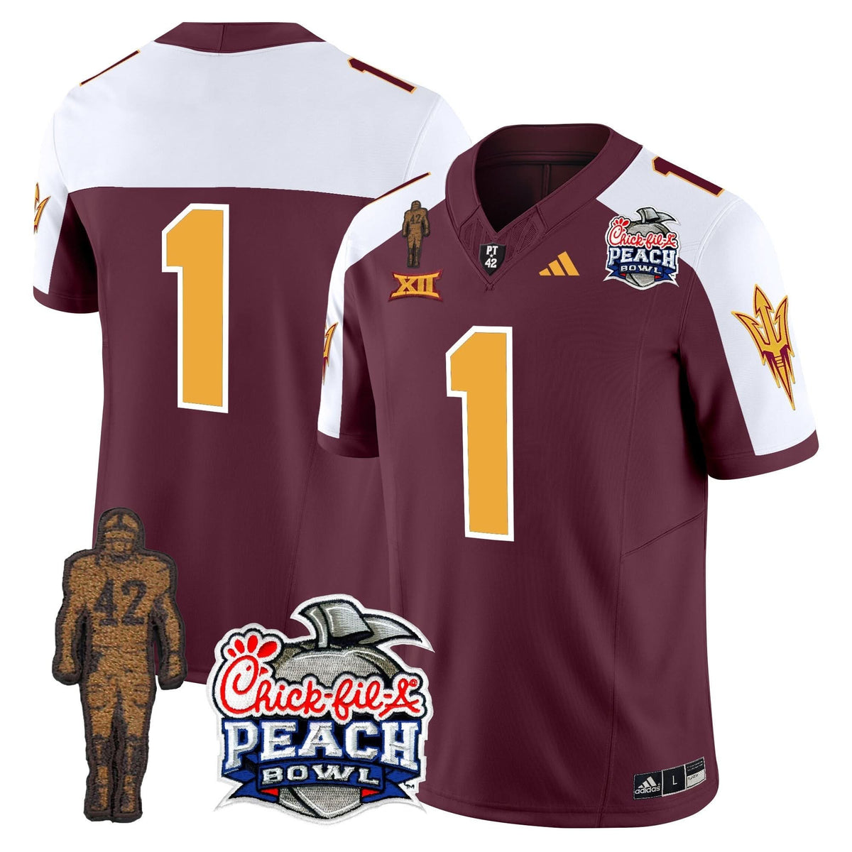 SD Pat Tillman & Peach Bowl Patch Vapor Limited Jersey