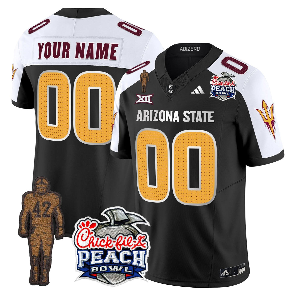 SD Pat Tillman & Peach Bowl Patch Vapor Limited Custom Jersey V2