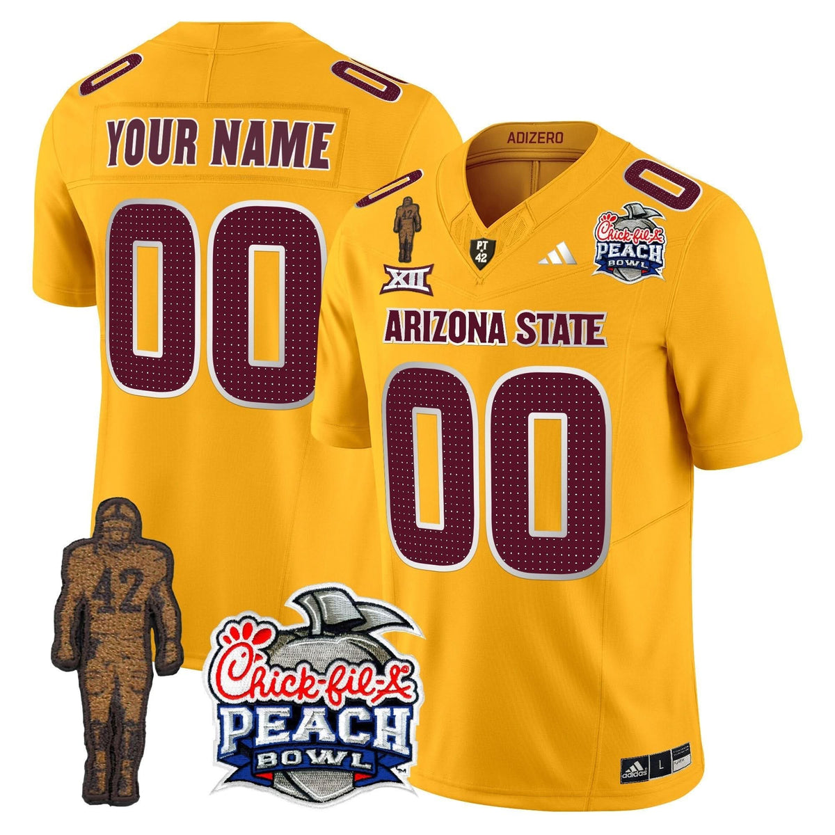 SD Pat Tillman & Peach Bowl Patch Vapor Limited Custom Jersey V2
