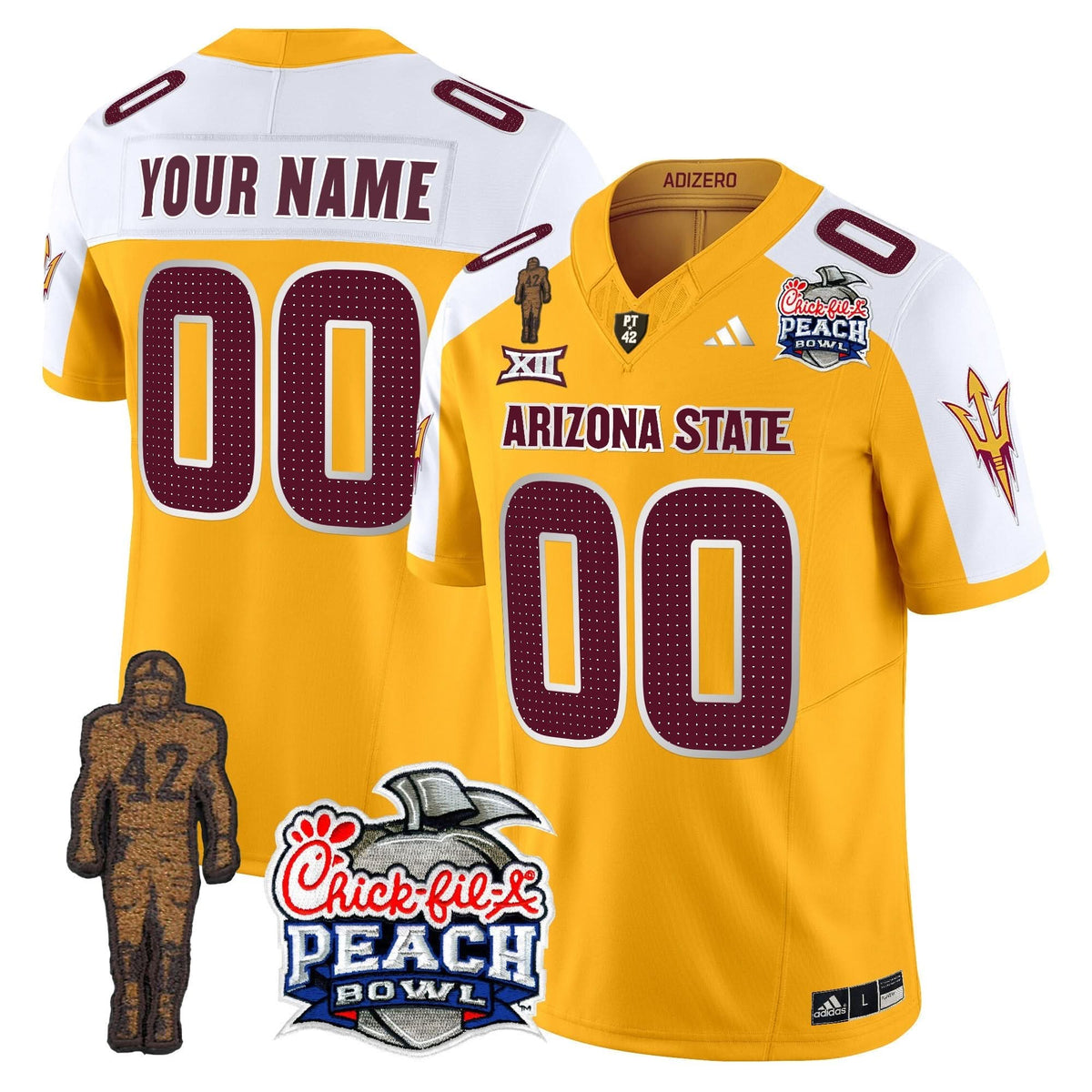 SD Pat Tillman & Peach Bowl Patch Vapor Limited Custom Jersey V2