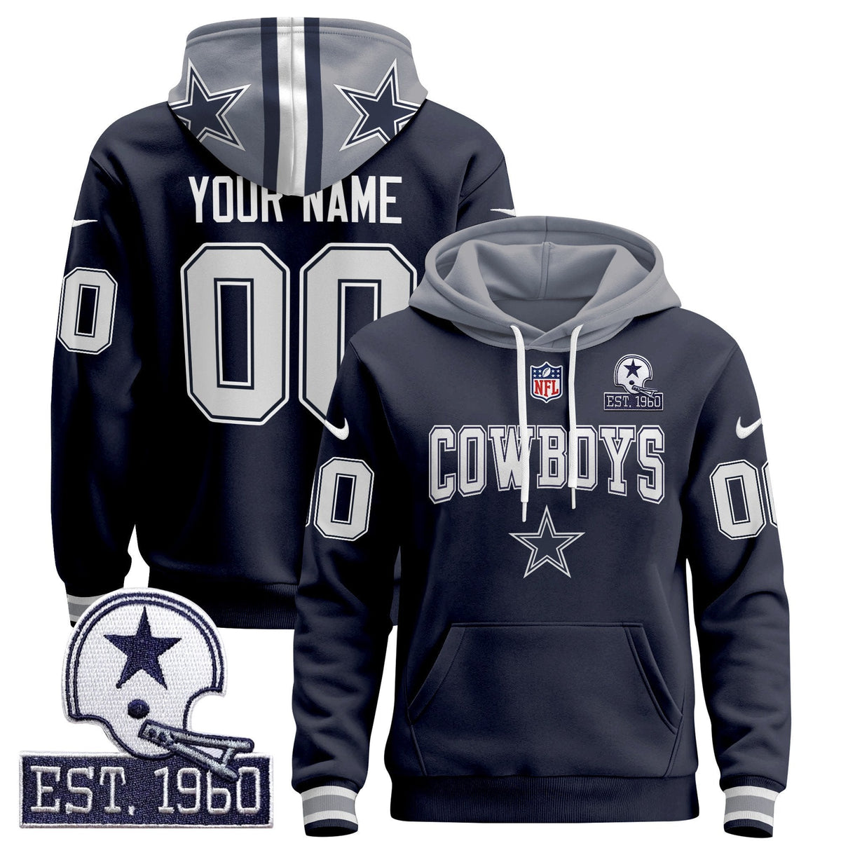Dallas Cowboys 2024 Custom Pullover Hoodie V2