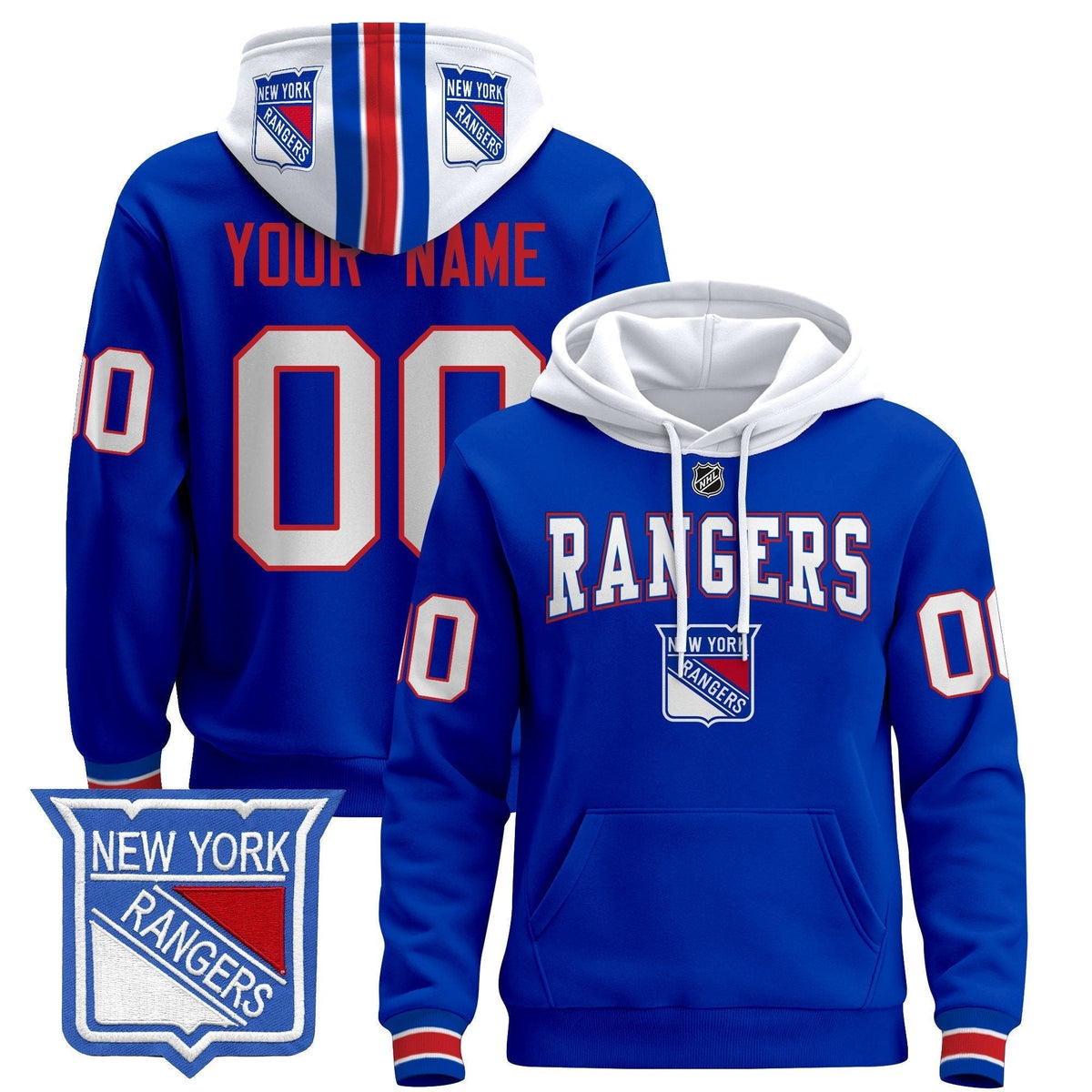 New York Rangers 2024 Custom Pullover Hoodie