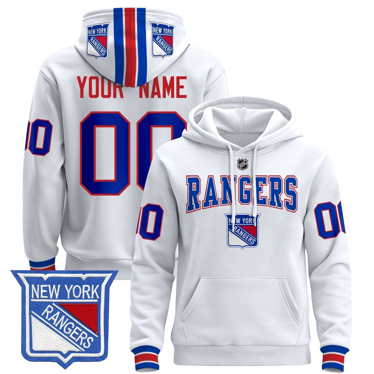 New York Rangers 2024 Custom Pullover Hoodie