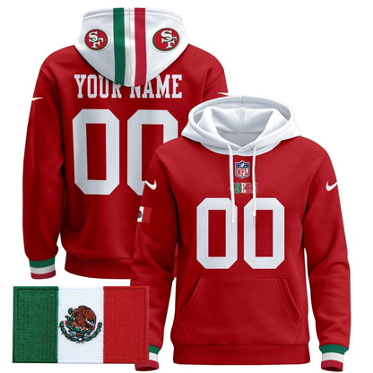 49ers Mexico 2024 Custom Pullover Hoodie